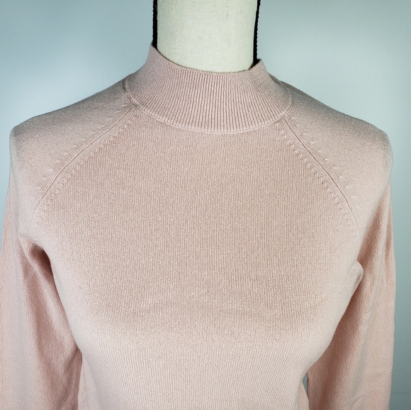 Everlane Cashmere Raglan Pullover Long Sleeve Pink Sweater Sz XXS - Picture 6 of 12